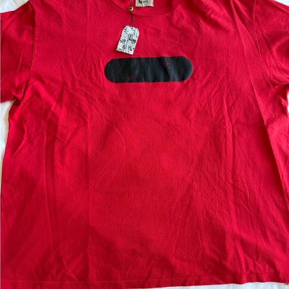 Gallery Dept Red Tee with Black Detail - Picture 1 of 4